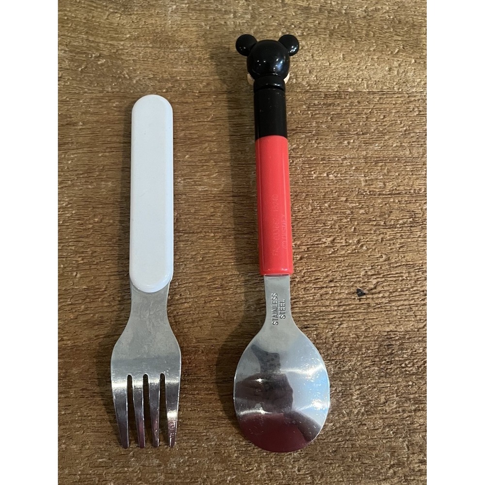 Disney Mickey Mouse 101 Dalmatians Child Kids Flatware Fork Spoon 2 Pc Set - Picture 2 of 13